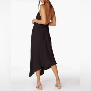 NWT bobi BLACK Los Angeles Low Back Black Halter Dress size M